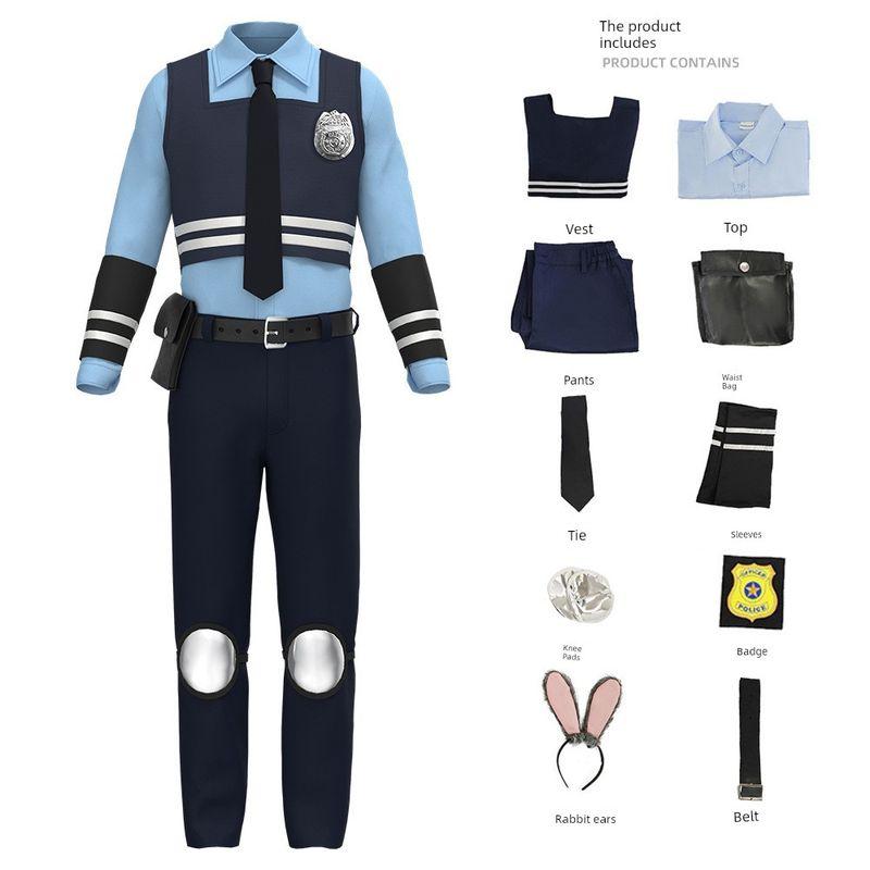 Halloween Costume Zootopia Rabbit Police Officer Judy Judy Cosplay Costume Anime Performance Costume