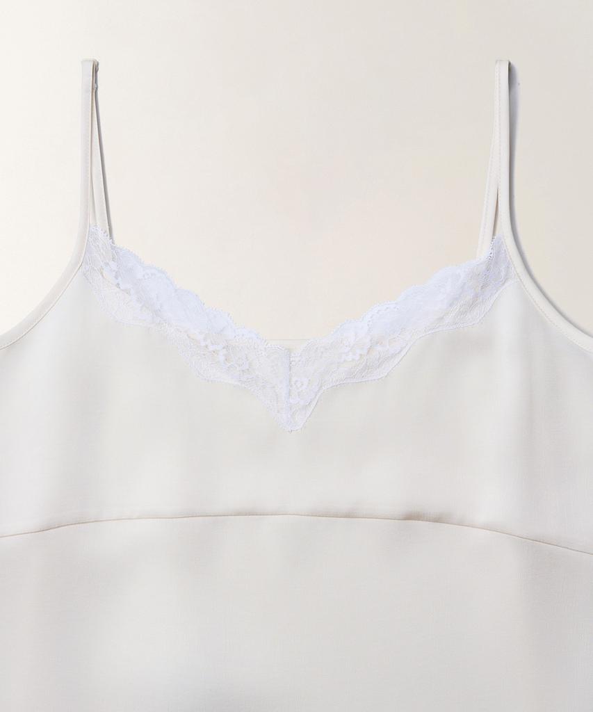 Tudment Satin Lace Slip Dress_Cream