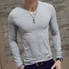 Cămăși cu mânecă lungă pentru bărbați Cămașă clasică Tricou subțire Topuri Tricou solid pentru sală de fitness ocazională