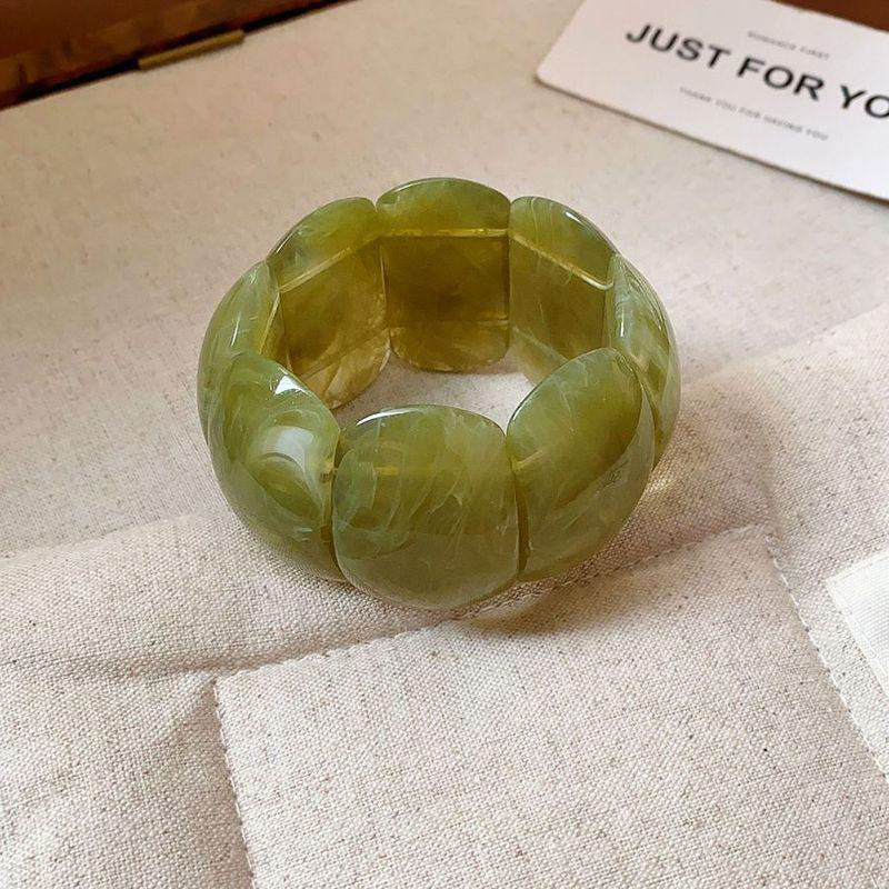 Европейский и американский мраморный овальный акриловый браслет-бенгл - Модное ретро украшение