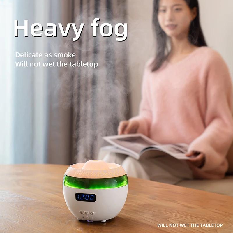 Multifunctional Remote Control   Diffuser with Clock Dynamic Air Humidifier RGB Flame Mood Lamp Essential Oil Diffuser
