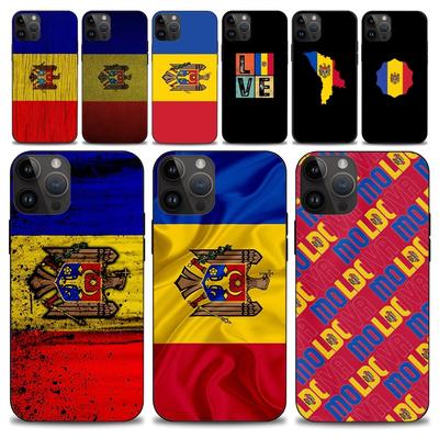 Moldova Flag Phone Case Iphone15 14 13 12 11 Pro Max Mini X 7 8 Soft Case