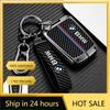 MQRE3 Hot 2025 Carbon Fiber Zinc Alloy Car Remote Smrat Key Case Protector Holder Bag Shell For I3 I8 Series Keyless Keychain Acce