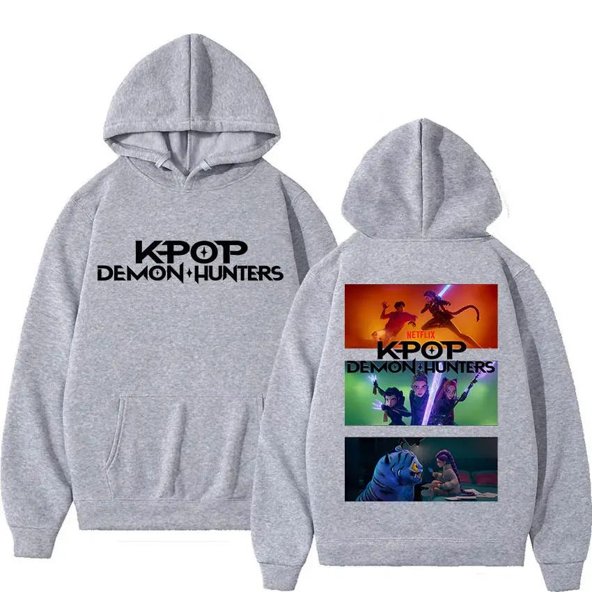 K-pop Devil Hunter Anime Print Hoodies for Men and Women, Pullovers, Sweatshirts, Harajuku Hip-hop Style Streetwear