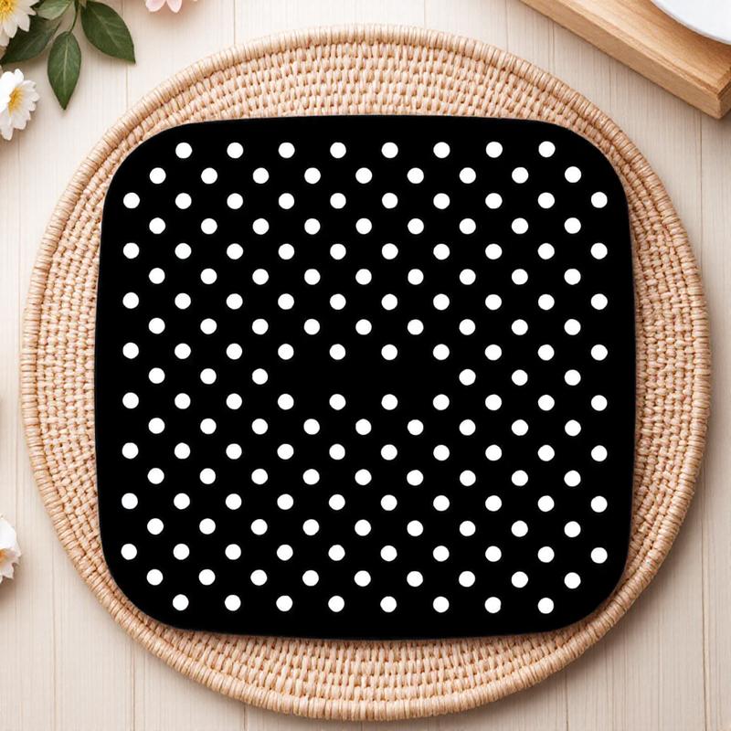 Reusable Non Stick Silicone Air Fryer Liners Perforated Waterproof Baking Mats for All Models 7 5 8 8 5 9 Inch