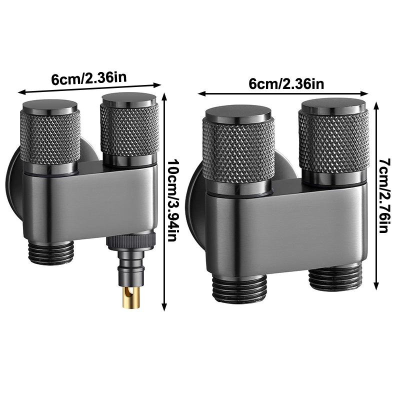 Stainless Steel One-Point Two-Water Angle Valve One-Inlet Two-Outlet Water Diverter Valve Independent Control Corner Valve
