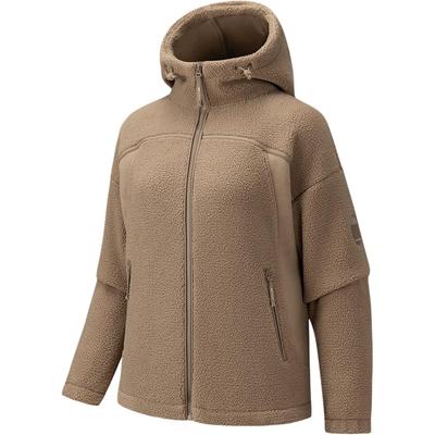 Outdoor Series Hooded Warm Comfortable Zipper Solid Color Loose Plush Jacket Women Jackets 162546702-3