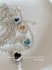 Korean Style Sweetheart Rice Grain Necklace for Women - Simple Peach Heart Clavicle Chain Trendy Sweater Accessory
