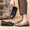 Fashion PU Leather Wedge Fashion Women Flats Black Designer Shoes Breathable Shoes Women Moccasins Casual Shoes Female Plus Size