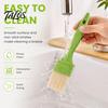 Pastry Brush for Baking 4Pcs Set with Soft Heat Resistant Bristles Cooking Grilling Kitchen Tool And BBQ Sauce Application, Professional Basting