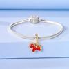 Dalarna Horse Charm 925 Silver Red Power Courage Loyalty Dignity Pendant Fit Bracelet New Year Gift Jewelry for Women