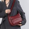 Damentasche aus weichem Leder Vintage Muttertasche PU Große Kapazität Mittelalterliche Schulter-Umhängetasche