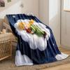 A childlike figure sleeps on a fluffy cloud, holding a red rose. for all seasons blanket lunch break throw gift