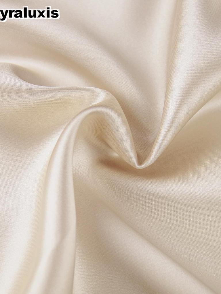 Summer High Waist Fishtail Satin Wrap Pencil Skirt