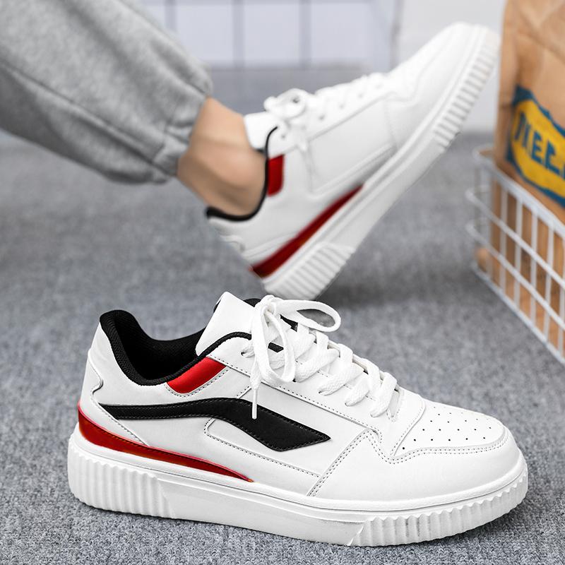 Herren Vulkanisierte Schuhe Studenten Dicke Sohle Board Schuhe MD Sohle Mode All Match Lässig Sport Flache Schuhe Kleine Weiße Schuhe