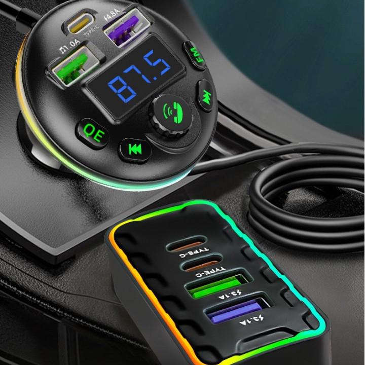 Q39MP Bluetooth Car FM Transmitter with Digital Display & QC3.0 Multifunctional Cigarette Lighter