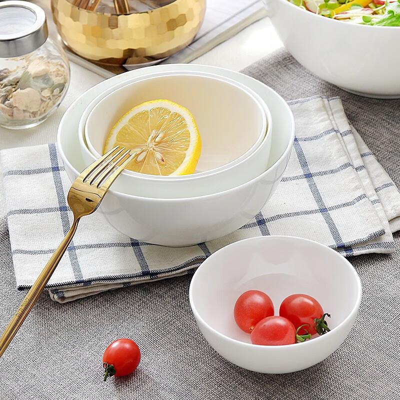 Zhi Shi Pure White Bone China Ceramic Bowls