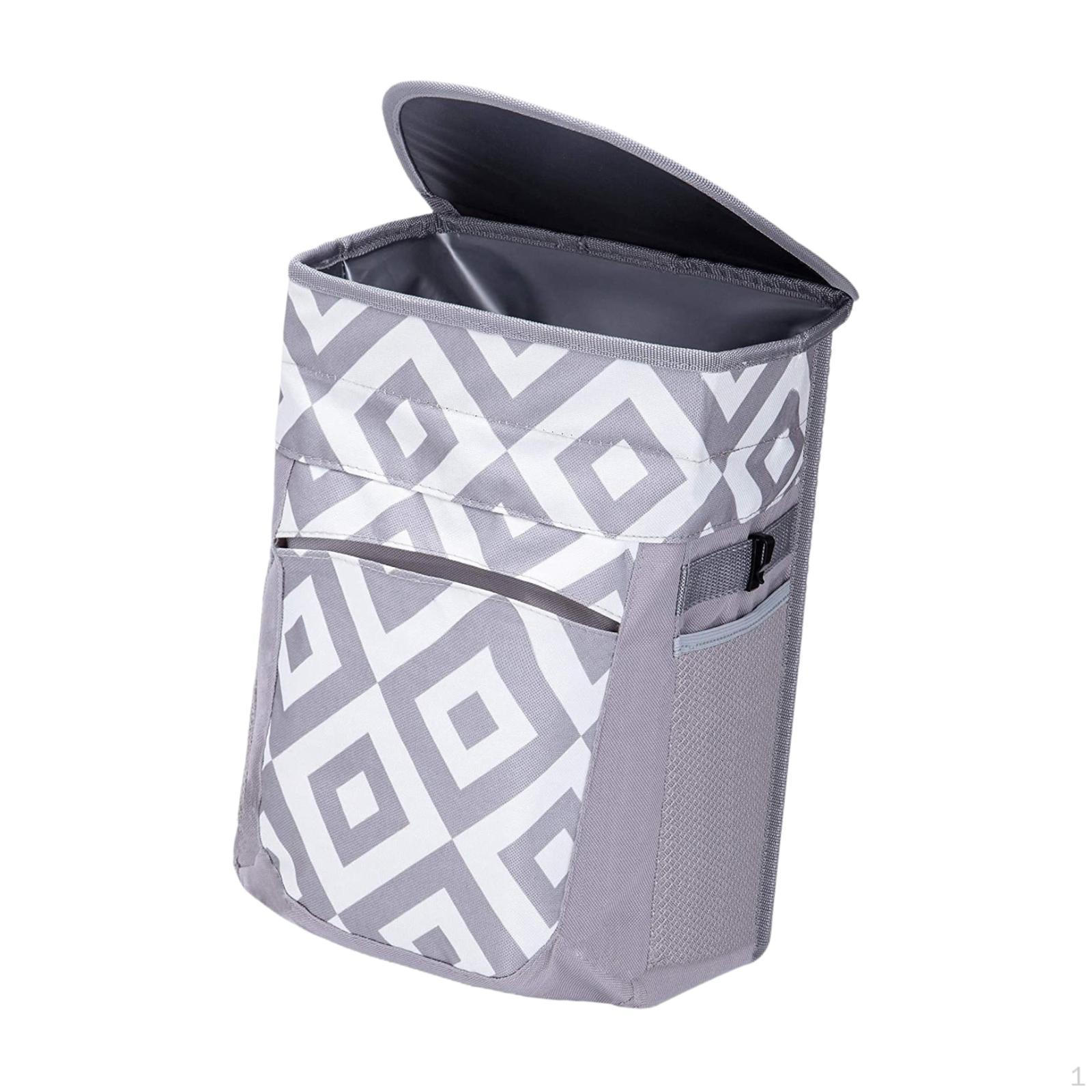 

Car Hanging Garbage Can Trash Bin Multifunctional Waterproof Automotive Accessories Oxford Cloth Style A