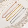Bracelet Coréen Haut de Gamme Minimaliste à Paillettes Tournesol en Acier Titane Embossé pour Femmes
