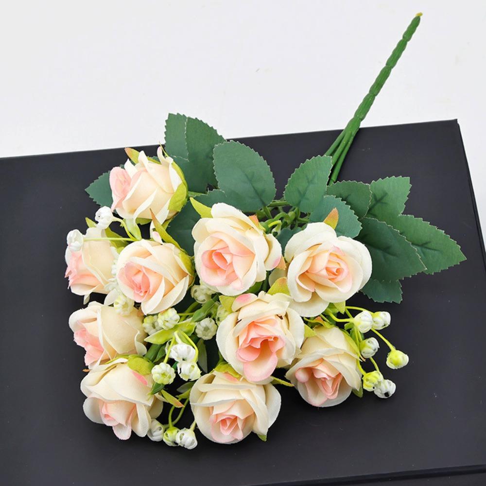 Festival Supplies Simulated Diamond Rose Flower 10 Heads Rose Bundle  Home Decor