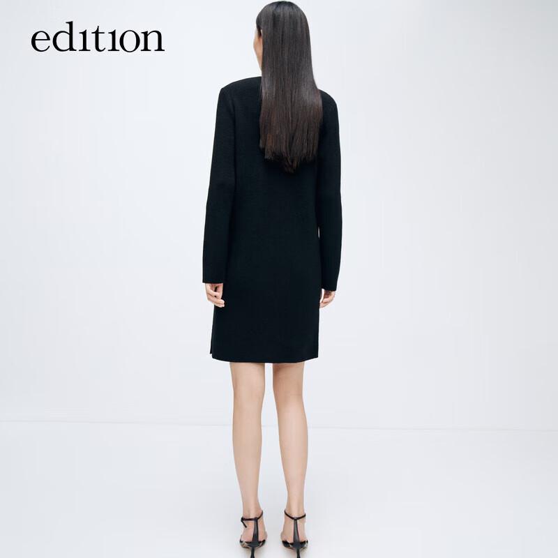 

Edition Women s Spring Elegant Pure Wool V-Neck A-Line Knit Dress S 160