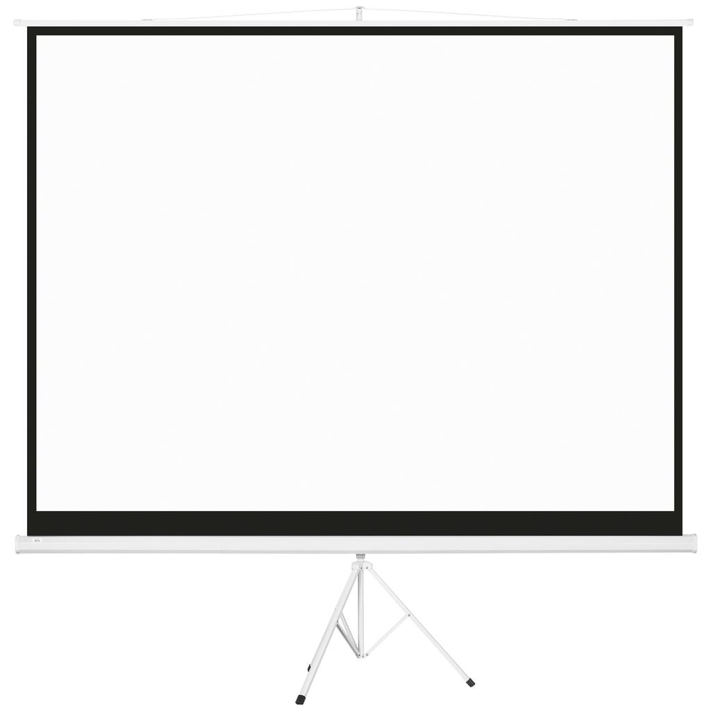 Projection Screen, 120-Inch 4K 4:3, Folding Tripod, Height Adjustable, White