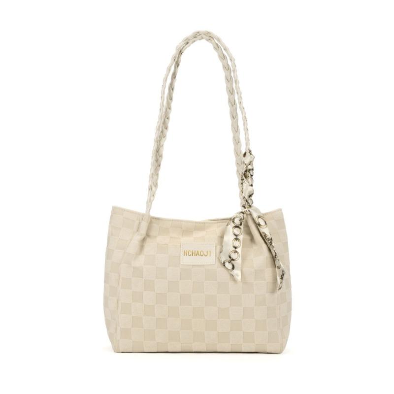 

Новая студенческая сумка через плечо большого размера женская большой вместимости с легким роскошным дизайном и текстурой, дорожная сумка для通勤