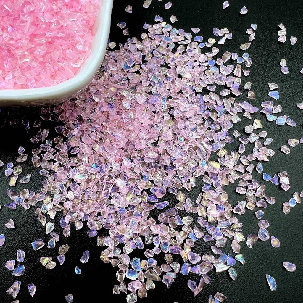 Relleno de Fragmentos de Vidrio Flash AB Brillante en Vivo para Marco de Fotos DIY y Decoración de Uñas