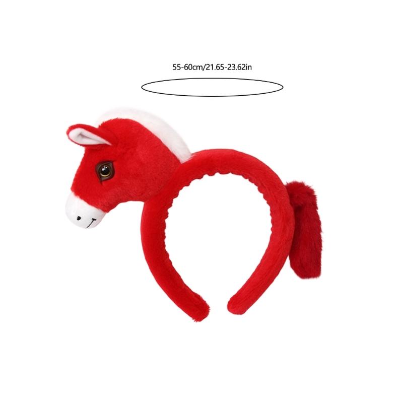 Plush Horse Doll Headbands With NonSlip Grip For Role Play And Halloween Activities