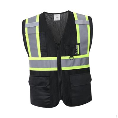 Gilet di sicurezza riflettente, Alta visibilità, Strisce con cerniera, Abbigliamento per correre camminare