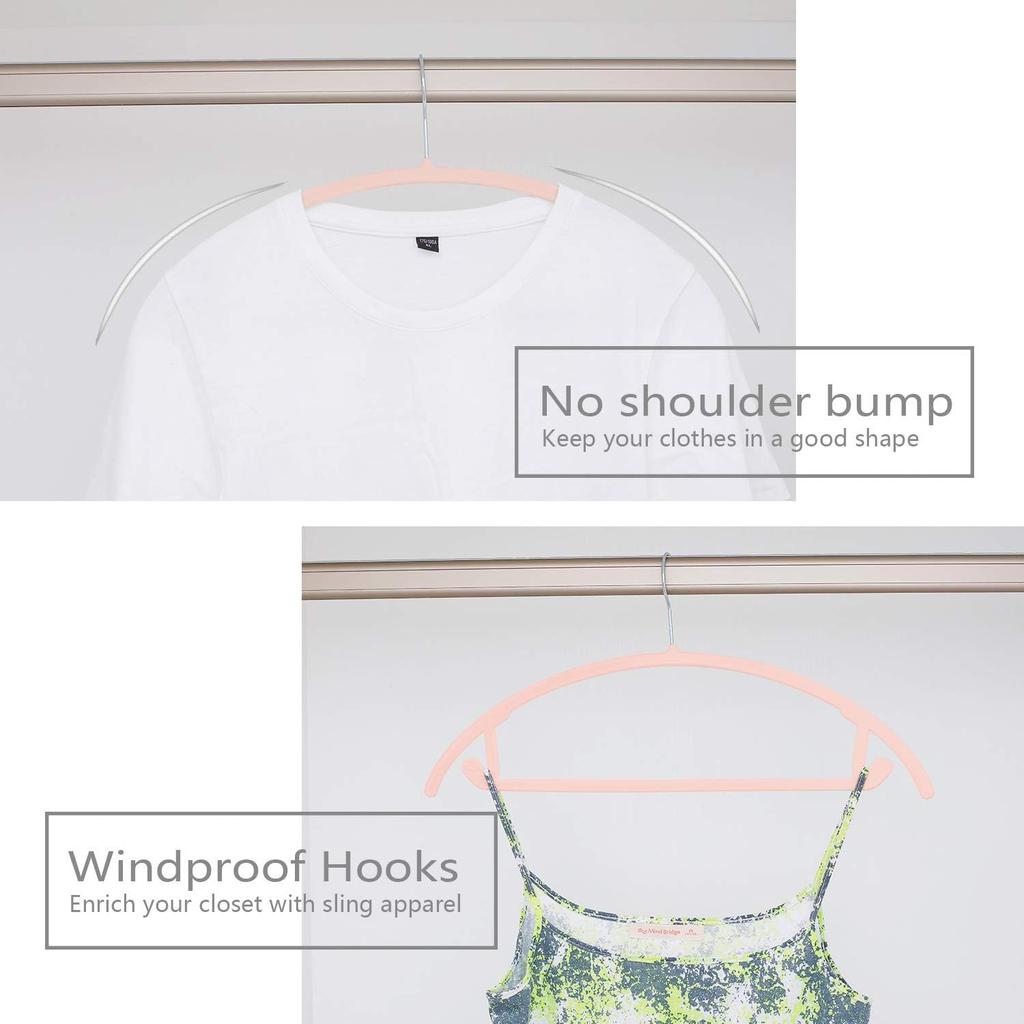 10 PCS No Shoulder Bump Velvet Hangers Non Slip Heavyduty Suit Hangers With Swivel Hooks,Space Saving Clothes Hangers for Coat