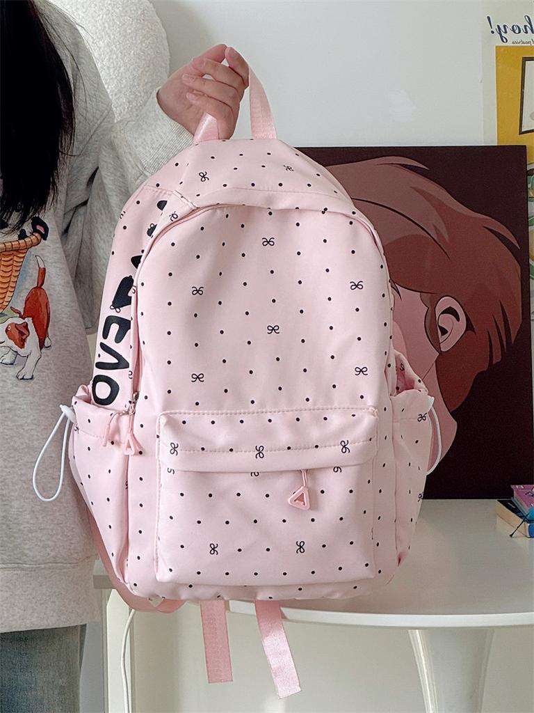 Schultasche Japanischer ins neuer hochwertiger frischer und süßer gepunkteter Buchstabenrucksack Mittelschüler leichter Reiserucksack