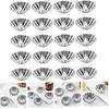 20pcs Stainless Steel Muffin Cups Non-stick Egg Tart for Baking Pudding Accessories for Cupcakes Jellies and Desserts for Home Professional Use