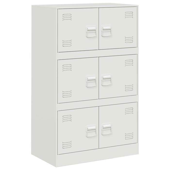 VidaXL Buffet White 67x39x107 Cm Steel, Cabinet, Sideboard, Storage Cabinet, Cabinets, Cupboard, Highboard, 841660