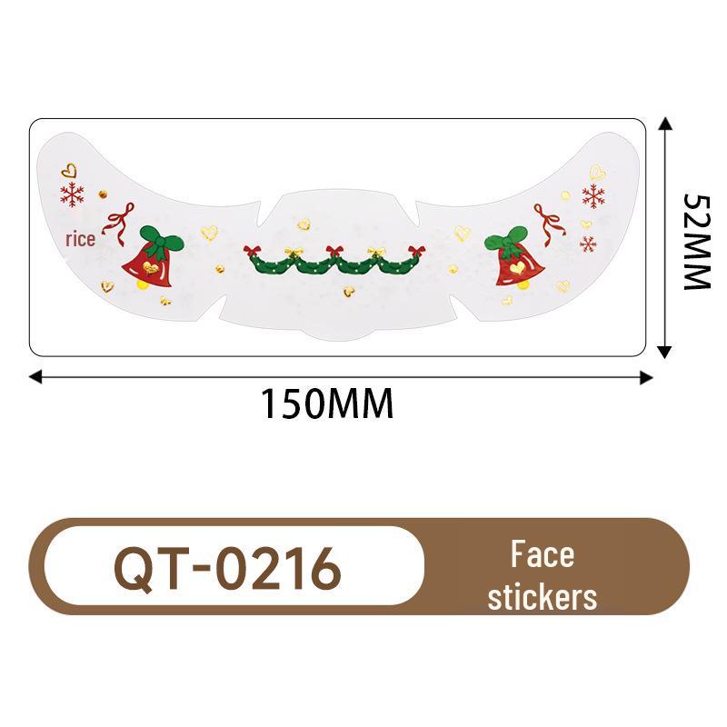 Waterproof Cartoon Freckle Tattoo Stickers for Kids Christmas Parties 5.2*15cm