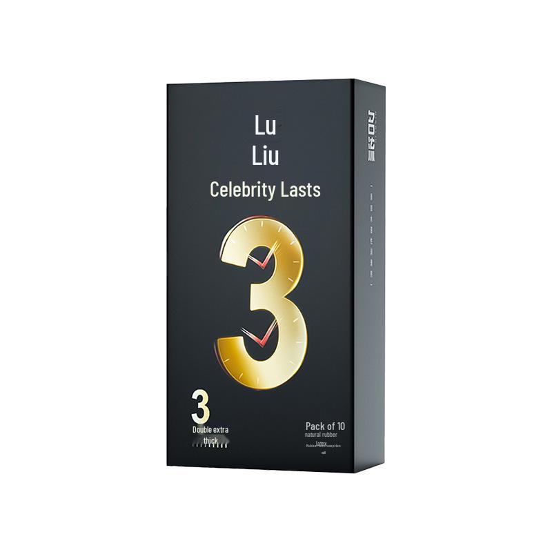 Celebrity Ultra-Thin G-Spot Condoms, Ice & Fire Combo, Small Size, Large Particles, Black