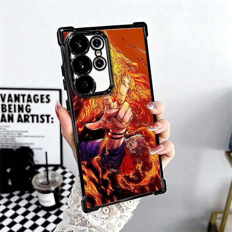 Anime Itadori Yuji JUJUSU Plating Phone Case For Samsung Galaxy S24 S25 FE S26 Edge S23 Ultra S22 S21 Plus S20 Anti-Fall Airabag
