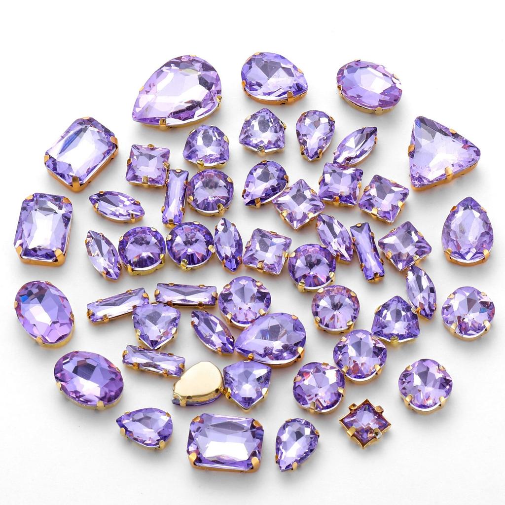 Mixed Claw Drill Glass Plated AB Crystal Sewing Drill Rhinestones Single Claw DIY Jewelry Accessories Wedding Clothing Accessories