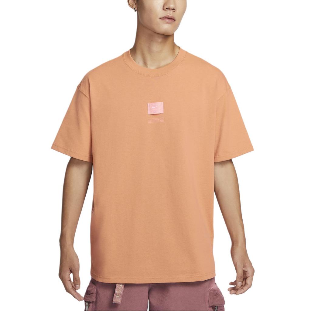 Nike Max 90 Loose Fit Crew Neck Logo Drop Shoulder Short Sleeve T-Shirt Men T-Shirts Amber-Brown FZ5393-225