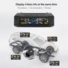 Wireless Tire Pressure Monitor HD LCD Display Real Time Alert Solar Powered USB Charging Tire Pressure Monitoring System