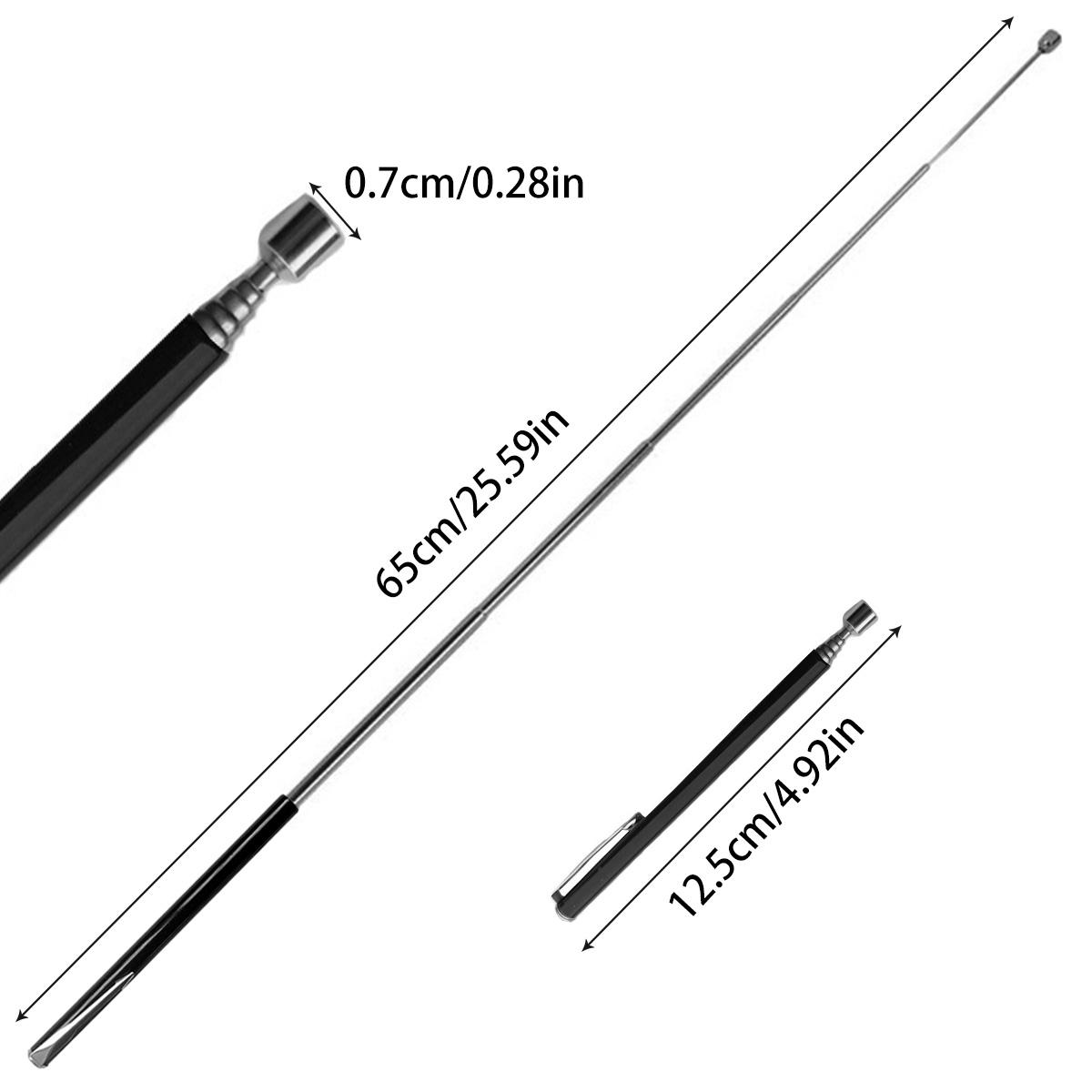 

Extendable Telescoping Magnet Pen Pick up Tool 1.5LB Adjustable Mini Magnetic Retrieval Rod Stick for Car Repair Garage Gadget чёрный