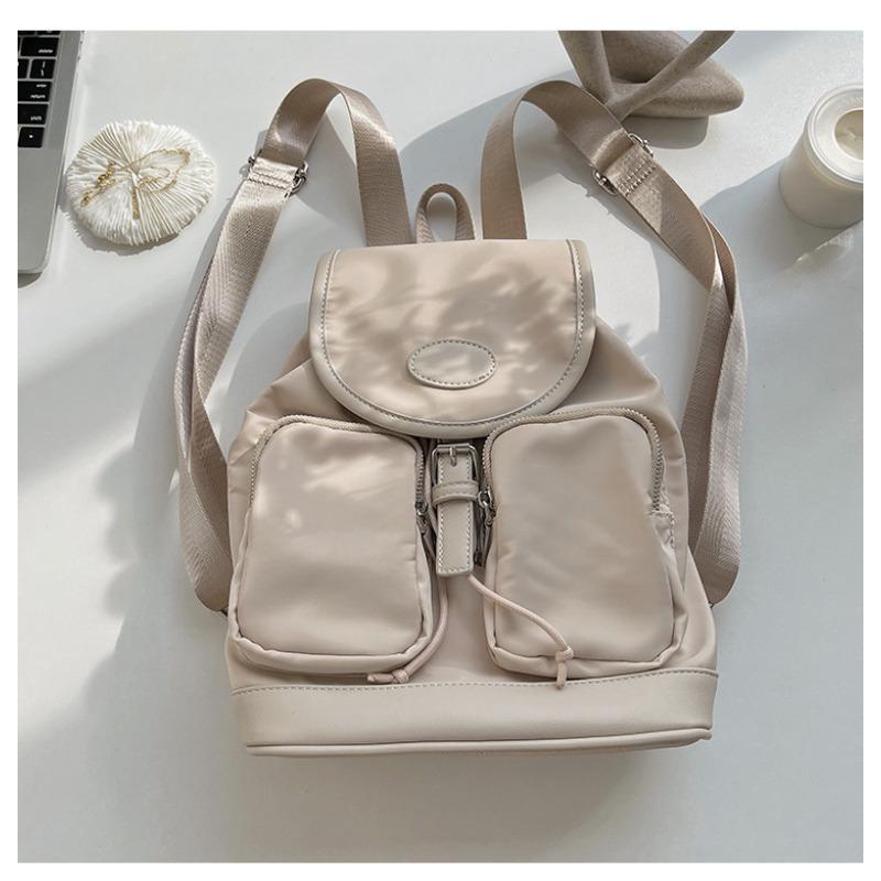 

Сумка Женская Простая Весна Новая На Плечо Женская Сумка Модный Рюкзак Холщовый Большой Вместимости Нейлоновый Рюкзак бежевый