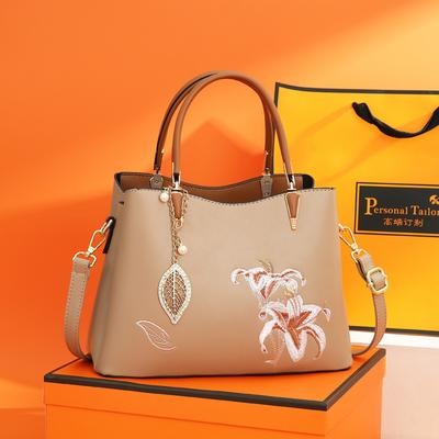 Tasche Umhängetasche Damen 2025 neu Handtasche mit großer Kapazität Nationalstil Stickerei Neue chinesische Atmosphäre Schulter Damentasche Tide