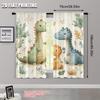 2pcs   Spring Summer Curtains Cute Dinosaur Watercolor Sheer Curtains Versatile Polyester Outdoor Decorations Perfect for Bedroom