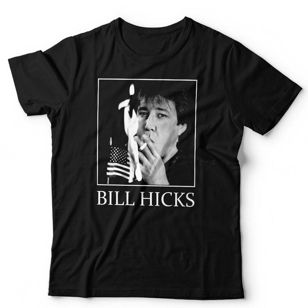 Bill Hicks Smoking American Flag T-shirt