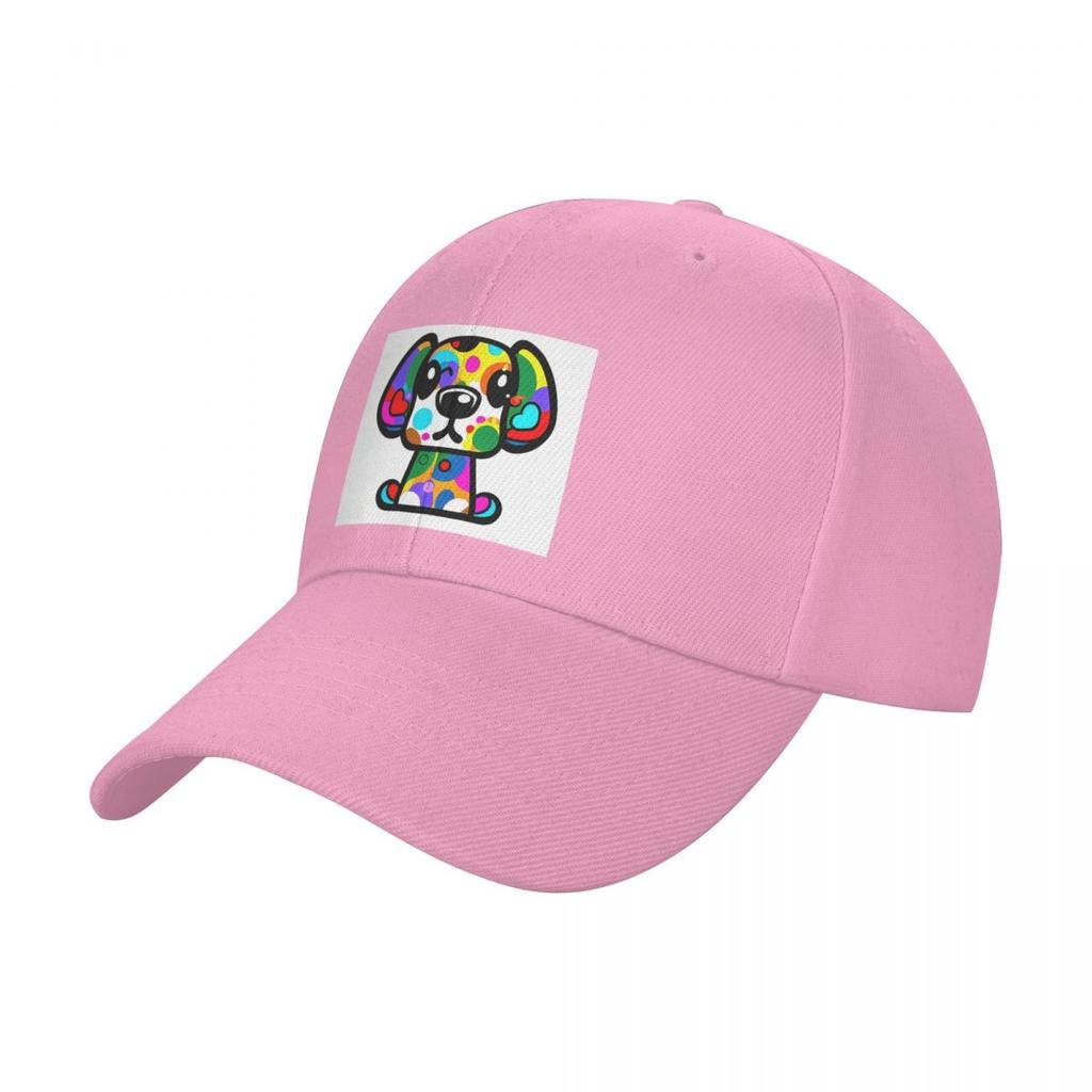 Multicolored dog Romero Brito style concept art Baseball Cap Rave Sun Cap mens big size hat Women Hats Mens