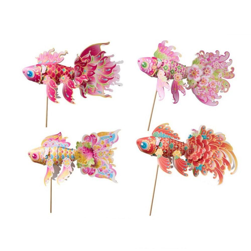 Handmade Handheld Fish Lantern Glowing DIY Lantern Material Kit  Mid-Autumn Festival