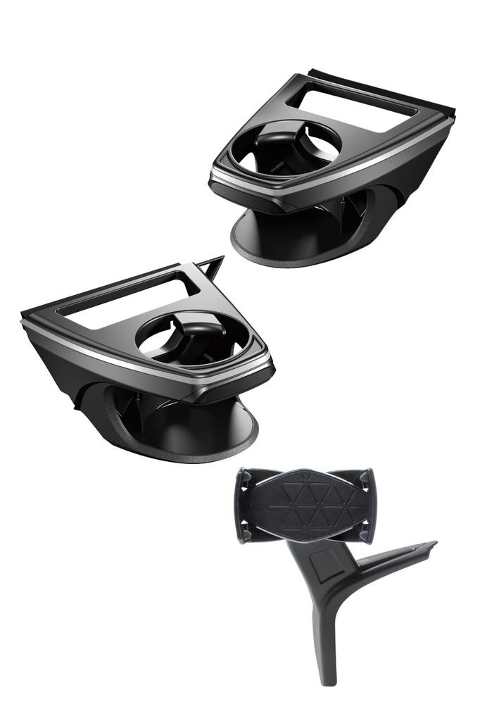 Tsuchiya Yac Product for the 50 Series Air Conditioner Drink and Passenger Seat Smartphone Holder Vehicle-Specific RAV4 Holder, Driver's Seat,