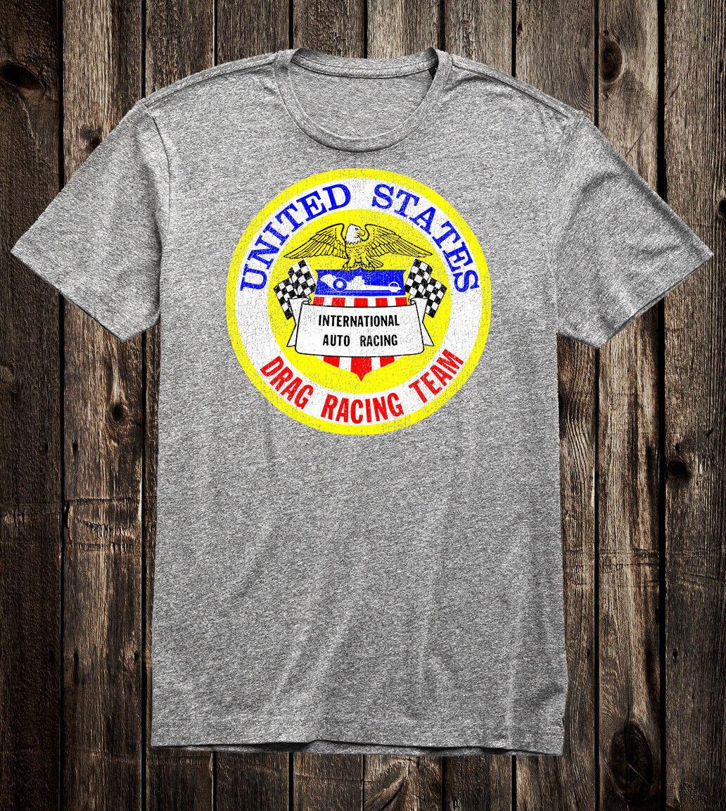 Hot Rod T Shirt Tee United States Drag Racing Team International Auto Race S разноцветный