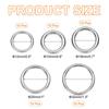 50pcs Buckles ID Thickness Zinc Alloy Opening Clasp Clips for Crafts Key Ring Bag Strap Belt DIY Accessories Bright Silver [uxcell] O-Ring